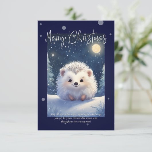Merry Christmas | Hedgehog  (Staand voorkant)