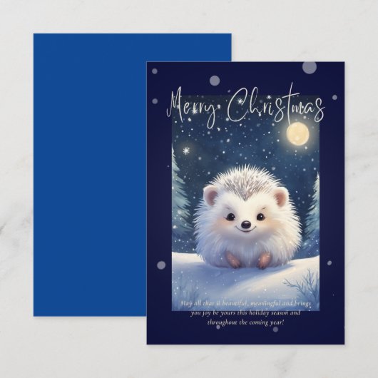 Merry Christmas | Hedgehog  (Voorkant / Achterkant)