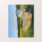 Merry Christmas Hilton Head Island Kaart Marshland Legpuzzel (Verticaal)