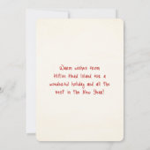 Merry Christmas Hilton Head Island kaart met de ke (Achterkant)