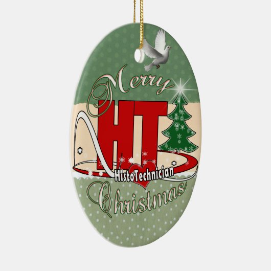 MERRY CHRISTMAS HISTOTECHNISCH KERAMISCH ORNAMENT (Rechts)