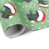 Merry Christmas Hockey Pucks Cadeaupapier (Rol Hoek)
