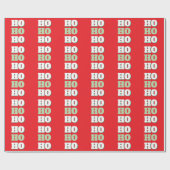 Merry Christmas HoHoHo Party Minimalist Plain Cadeaupapier (Vlak)