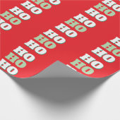 Merry Christmas HoHoHo Party Minimalist Plain Cadeaupapier (Hoek)