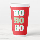 Merry Christmas HoHoHo Party Minimalist Plain Latte Mok (Voorkant)