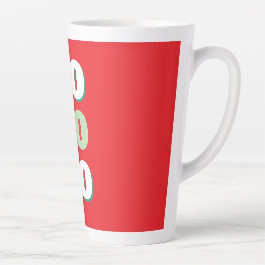 Merry Christmas HoHoHo Party Minimalist Plain Latte Mok (Rechts)