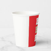 Merry Christmas HoHoHo Party Minimalist Plain Papieren Bekers (Rechts)