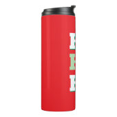 Merry Christmas HoHoHo Party Minimalist Plain Thermosbeker (Gedraaid links)