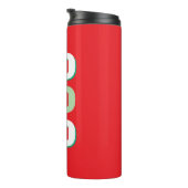 Merry Christmas HoHoHo Party Minimalist Plain Thermosbeker (Geroteerd rechts)