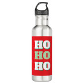 Merry Christmas HoHoHo Party Minimalist Plain Waterfles (Voorkant)