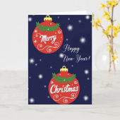 Merry Christmas Holiday Card Kaart (Gele Bloem)