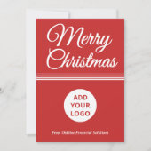 Merry Christmas Holiday Card with Logo Feestdagenkaart (Voorkant)