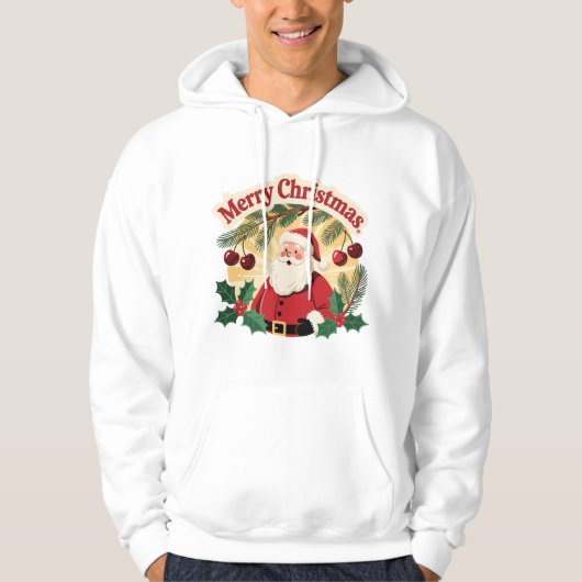 Merry Christmas Holiday Design Hoodie (Voorkant)