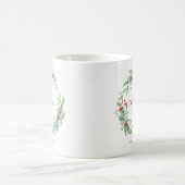 Merry Christmas  Holiday Eucalypt Wreath Mug Koffiemok (Center)