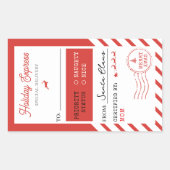 Merry Christmas Holiday Express Mail To From Rechthoekige Sticker (Voorkant)