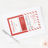 Merry Christmas Holiday Express Mail To From Rechthoekige Sticker (Envelop)