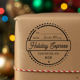 Merry Christmas Holiday Express Mail To From Rubberstempel
