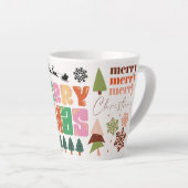 Merry Christmas holiday gift Latte Mok (Rechterhoek)