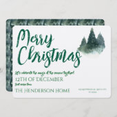 Merry Christmas Holiday Greeting Card Invitation Kaart (Voorkant / Achterkant)