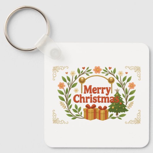 Merry Christmas Holiday Keychain (Voorkant)