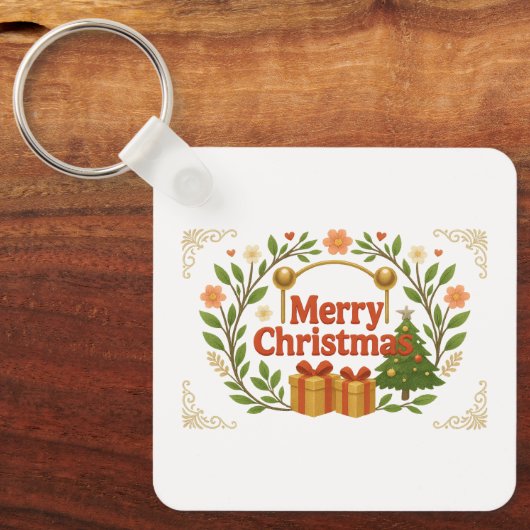 Merry Christmas Holiday Keychain (Voorkant)