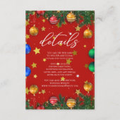 Merry Christmas Holiday Party Gastgegevens Informatiekaartje (Voorkant)