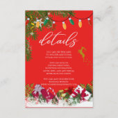 Merry Christmas Holiday Party Gastgegevens Informatiekaartje (Voorkant)