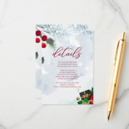 Merry Christmas Holiday Party Gastgegevens Informatiekaartje