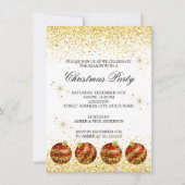 Merry Christmas Holiday Party Glitter Kaart (Voorkant)