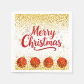Merry Christmas Holiday Party Glitter Servet (Voorkant)