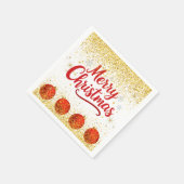 Merry Christmas Holiday Party Glitter Servet (Hoek)