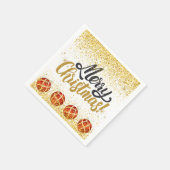Merry Christmas Holiday Party Glitter Servet (Hoek)