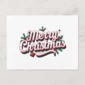 Merry Christmas Holiday Postcard – Festive Winter  Feestdagenkaart (Voorkant)