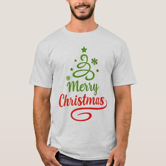 🎄 Merry Christmas Holiday Tee – Customizable Free T-shirt (Voorkant)