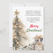Merry Christmas Holiday Tree Poem Wenskaart Aankondiging (Voorkant)