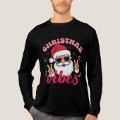 Merry Christmas-Holly Jolly Vibes Tri-Blend Shirt (Voorkant volledig)