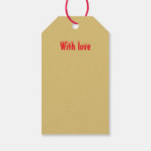 Merry Christmas Holly Wreath With Berries  Cadeaulabel (Achterkant)