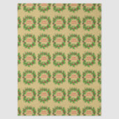 Merry Christmas Holly Wreath With Berries Tissuepapier (Voorkant)