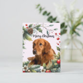 Merry Christmas Hondenliefhebber Golden Retriever Briefkaart (Staand voorkant)