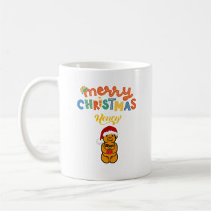 Merry Christmas Honey Beer schattig beer en cadeau Koffiemok