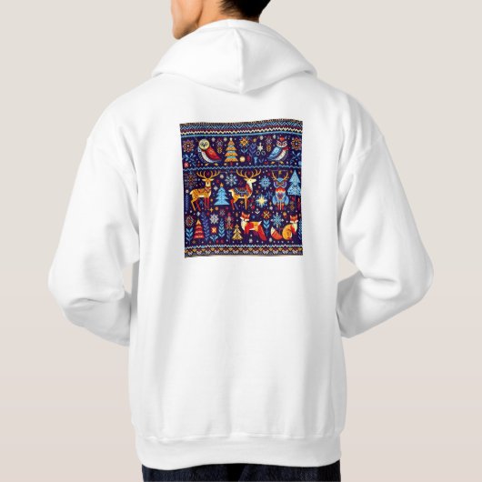 Merry Christmas Hoodie – Festive Holiday Tree (Achterkant)