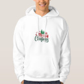 Merry Christmas Hoodie – Festive Holiday Tree (Voorkant)