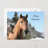 Merry Christmas horse Feestdagenkaart (Voorkant / Achterkant)