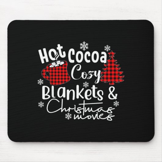 Merry Christmas Hot Cocoa Cozy Blankets &amp; Chri Muismat (Voorkant)