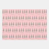 Merry Christmas Houndstooth Pink Inpakpapier Vel (Voorkant)