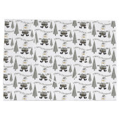 Merry Christmas Houndstooth Santa Groot Cadeauzakje (Achterkant)