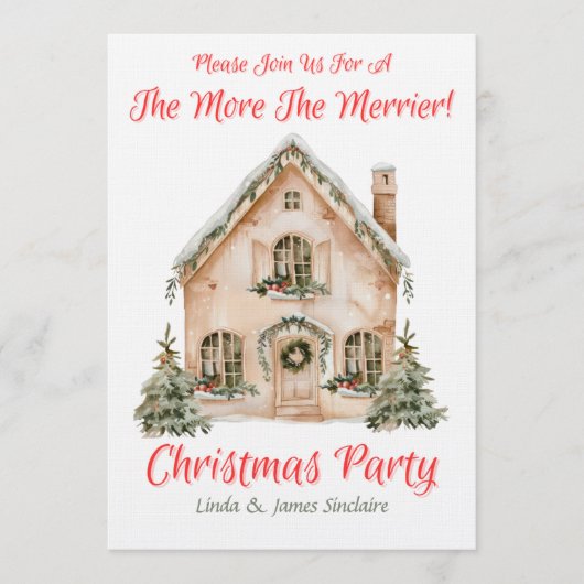 Merry Christmas House Party  Kaart (Voorkant)