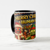 Merry Christmas human unit funny robot holiday to Mok (Voorkant links)