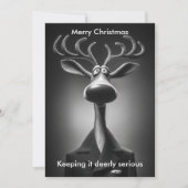 Merry Christmas Humor Reindeer Holidays greeting  Feestdagenkaart (Voorkant)