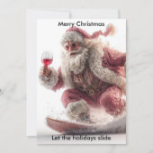 Merry Christmas Humor Santa | Holidays greeting  Feestdagenkaart (Voorkant)
